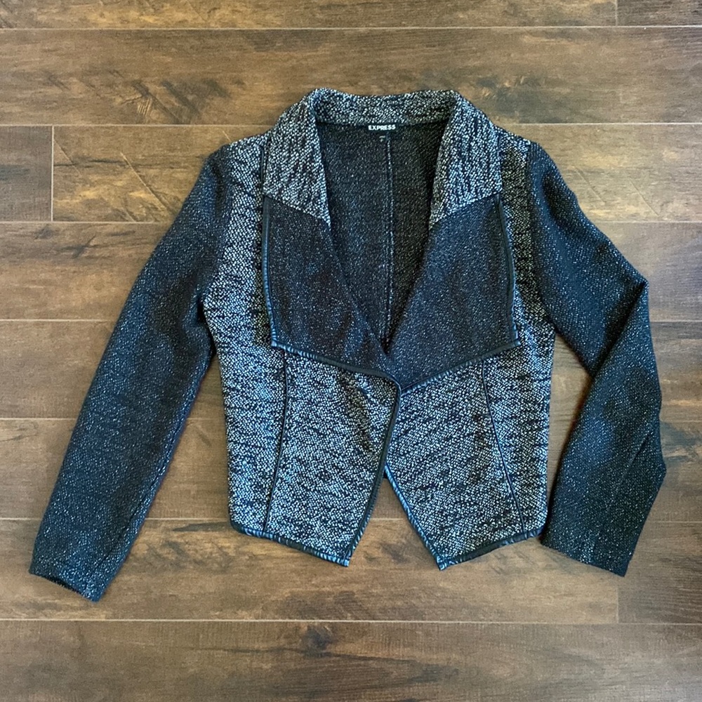 Express - Sweater Blazer - Black & White - Small